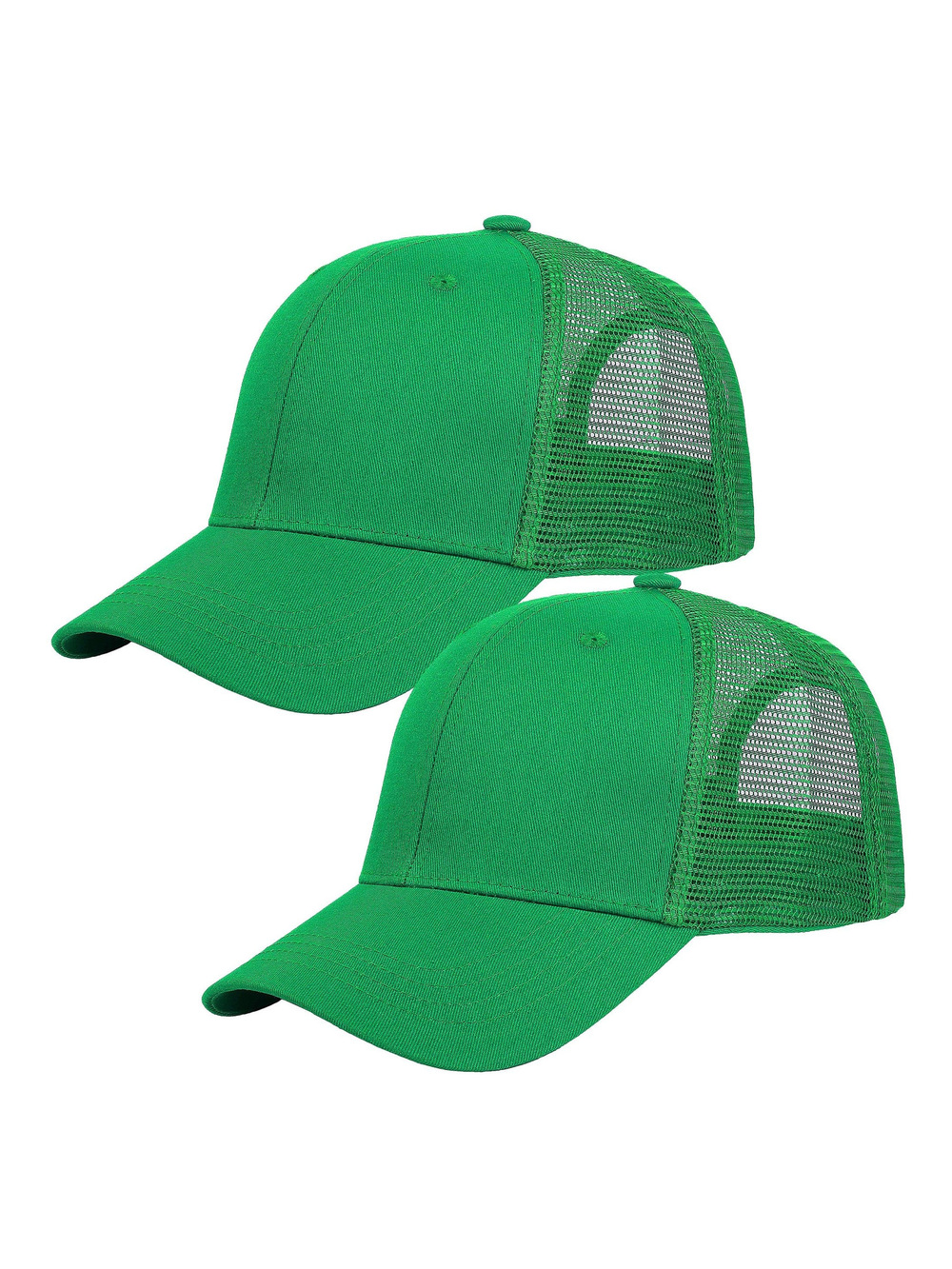 Trucker Hat Baseball Cap Structured | 2 Pack, Kelly Green, Kelly Green | Size OS
